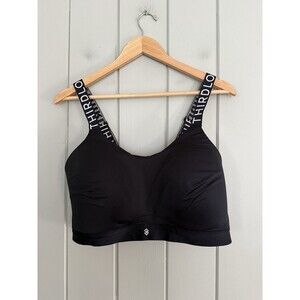 ThirdLove Kinetic Adjustable Sports Bra Black Logo Straps 38Q Padded